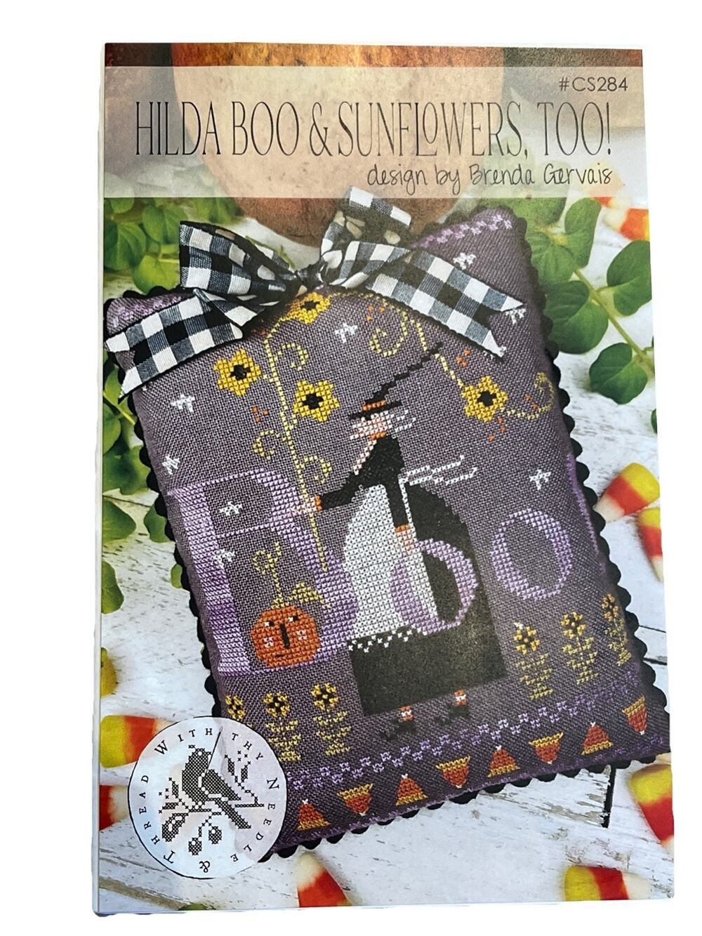 Hilda Boo Sunflower Too With Thy Needle Thread Cross Stitch Chart Brenda Gervais